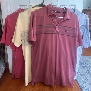 4 Travis Mathew Polo Shirts